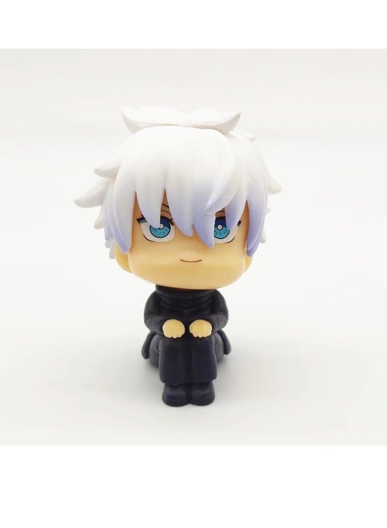2-Piece Anime Jujutsu Kaisen Action Figure Set, Gojo Satoru Action Figure,Itadori Yuji Action Figure,Anime Figure Toy Collection Set Suitable for Car and Table Decoration