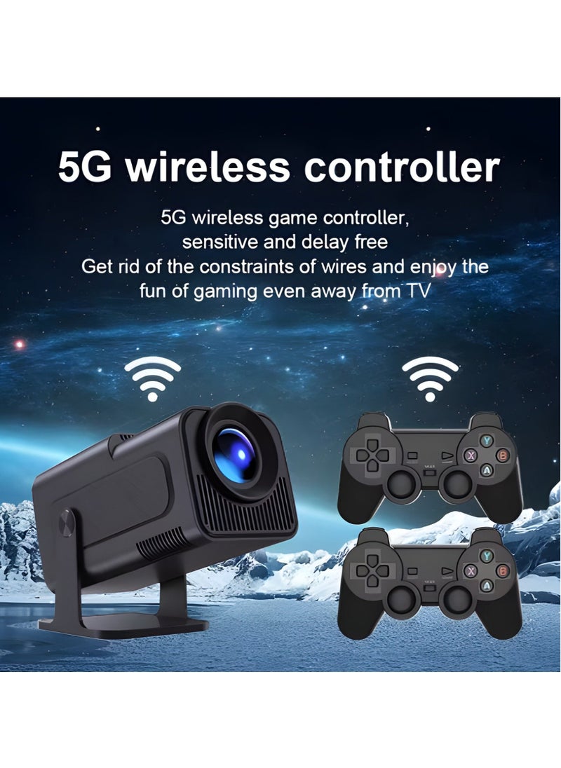 AL RAID - AL RAID HY320 Native 1080P Smart Projector with 4K Support, 300 ANSI Lumens, WiFi 6 & Bluetooth 5.0, Auto Keystone, Android 11, Portable Mini Gaming Projector for Home Theater, Outdoor, 180" Screen - Image 1