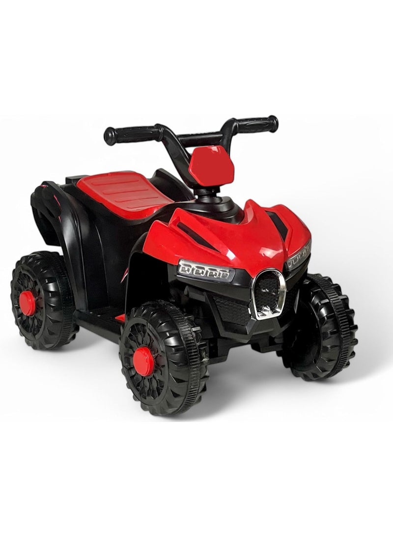 Rally 4-Wheel Kids Electric Bike - 6V Rechargeable Battery, LED Lights, Music - Ride-On Bike for Boys and Girls  - Image 1