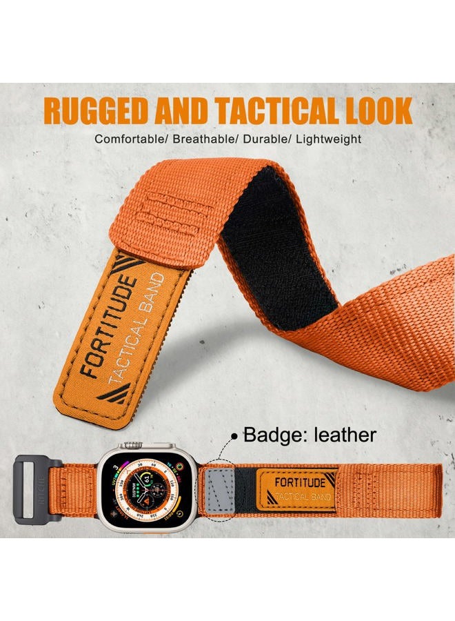 Ritche Nylon Rugged Apple Watch Band, Black, 42mm - Image 2