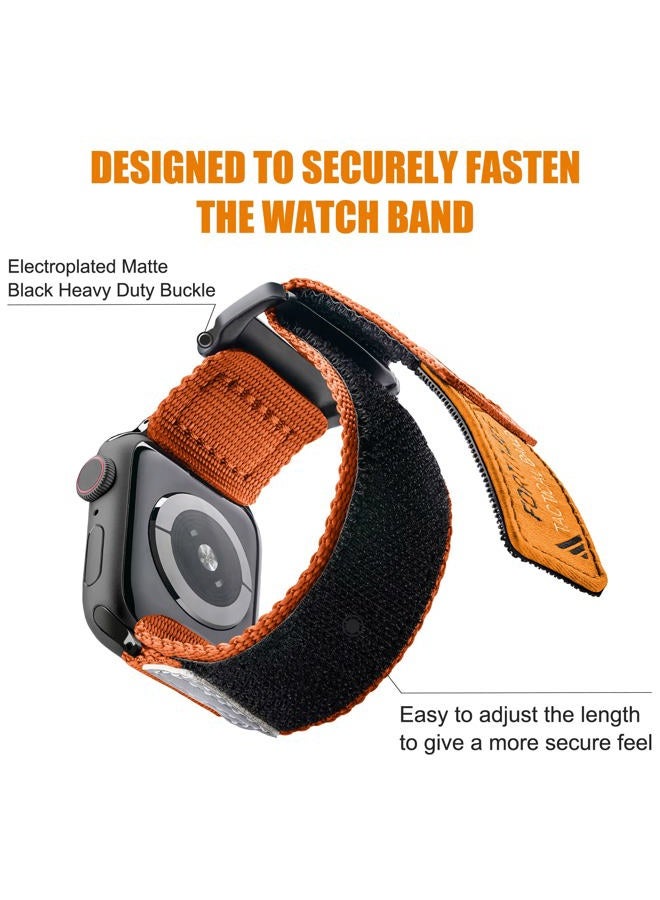 Ritche Nylon Rugged Apple Watch Band, Black, 42mm - Image 4