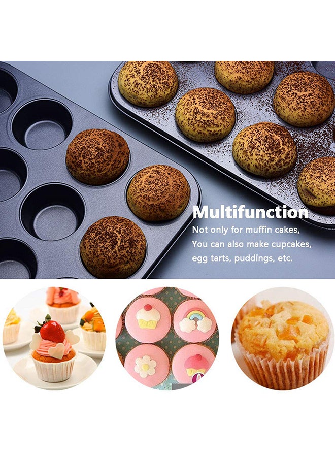 12 Grid Cup Cake Mould Multicolour 35X26cm - Image 2
