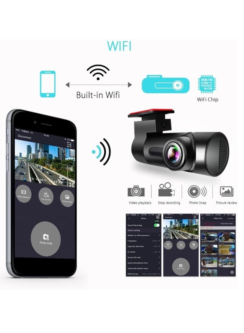 Alayjah, Full HD Dash Cam DVR, 1 Pcs, Night Vision Supporting, Car Camera with 156° Wide Angle, Video Recording, G-Sensor & Easy Installation, 1 Year Warranty 11000010 - Image 2