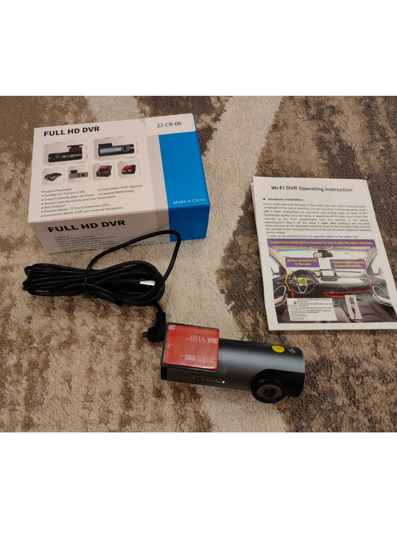 Alayjah, Full HD Dash Cam DVR, 1 Pcs, Night Vision Supporting, Car Camera with 156° Wide Angle, Video Recording, G-Sensor & Easy Installation, 1 Year Warranty 11000010 - Image 4