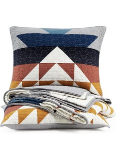 PENDLETON 29272 Explorer King-California King Quilt Set Soft Cotton Bed Cover Rustic Home Decor Bedspread Luxury Coverlet Set Cozy Lightweight Quilt and Pillow Shams Set, King, Grey