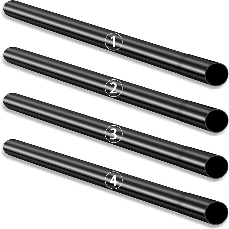Honoson 1.25 Inch Extension Wand - Black Vacuum Attachments and Accessories Compatible With Shop Vac - Replacement Tubes Extend to 14.6 Inch Long (4 Pack) - Image 1