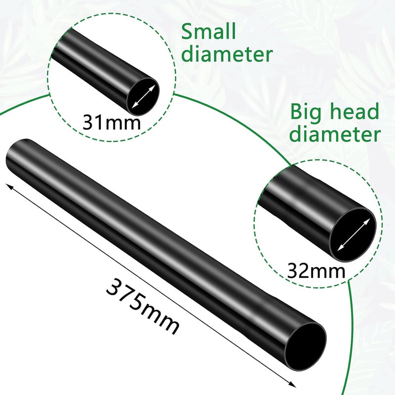 Honoson 1.25 Inch Extension Wand - Black Vacuum Attachments and Accessories Compatible With Shop Vac - Replacement Tubes Extend to 14.6 Inch Long (4 Pack) - Image 2