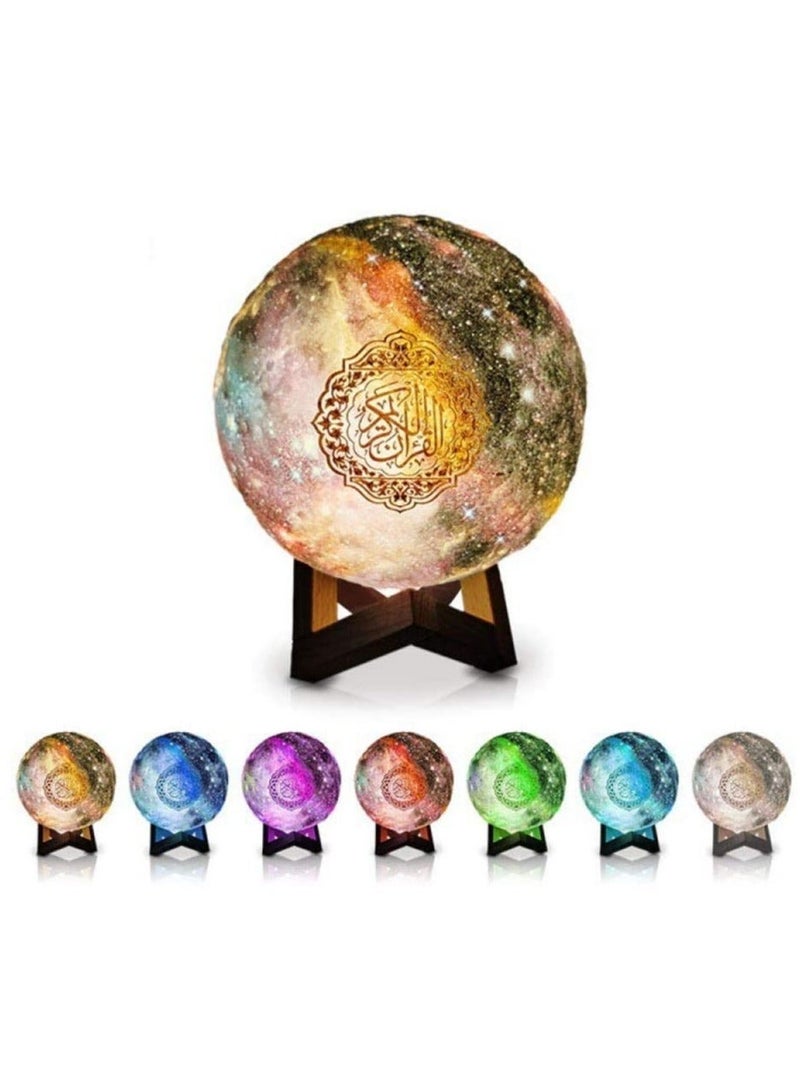 Raxoom Quran Moon Lamp, 3D Star Moon LED Night Light, Bluetooth Speaker with Remote Control - Image 5