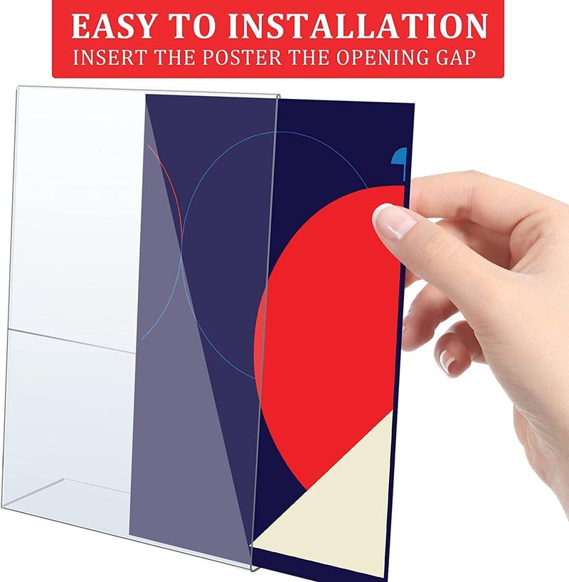 Rasper A6 Acrylic QR Code Display Stand Paper Holder and Sign Holder L Shape Display Stand Acrylic Menu Holder Display Stands Tent Card Holder (A6, Portrait) 6x4.25 Inches, 3MM Cast Acrylic - Image 2