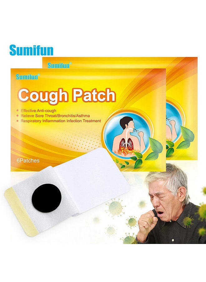 Sumifun - Cough patch cough patch 6 patches / bag acupuncture point patch - Image 1