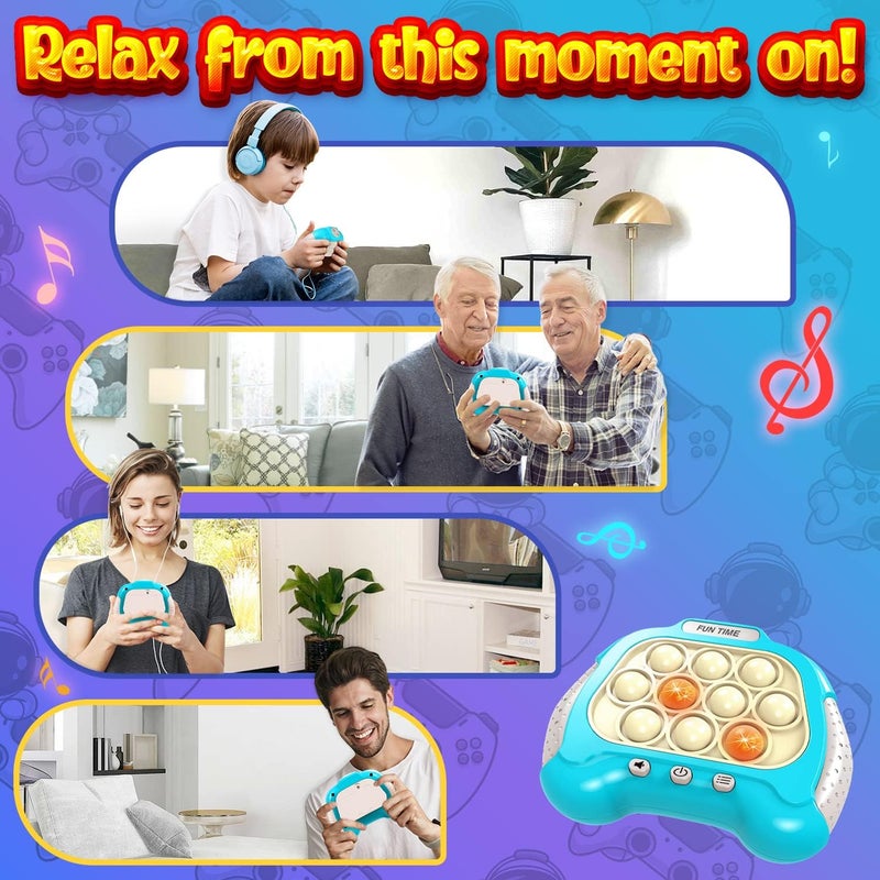 ألعاب "Pop It Pro" المحمولة للسفر للأطفال، ألعاب التهوية الإلكترونية للأولاد والبنات، هدية لعيد الميلاد أو عيد المسيح للأولاد في سن 3-8 سنوات، لعبة "Pop It" المضيئة وألعاب التهوية للشباب البالغين من 8 إلى 12 سنة - Image 2