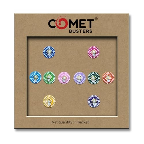 Comet Busters Round Fancy Multicolor Bindi (BIN533)(8mm) - Image 5