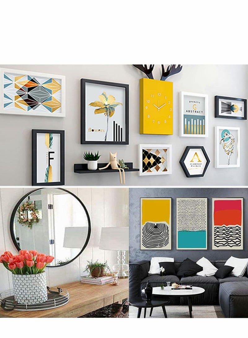 Y&D Picture Hanging Hooks, 80Pcs Photo Hooks With Nails, for Hard walls kit Frame Photo, Frame, Mirror, Clock, House Decoration - Image 2