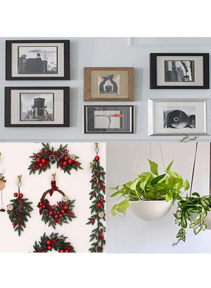 Y&D Picture Hanging Hooks, 80Pcs Photo Hooks With Nails, for Hard walls kit Frame Photo, Frame, Mirror, Clock, House Decoration - Image 3