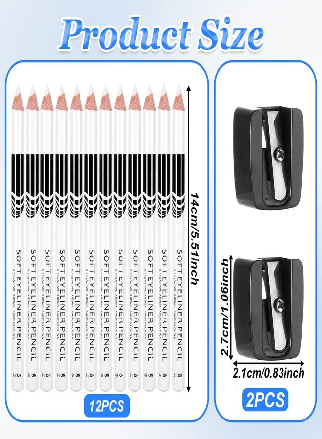 BOHUIZ 12Pcs White Barber Pencil with 2 Sharpener, Magic Hairline Pencils for Lineup Beard Shaping Beard Guide Pen Barber Chalk for Beards Hair Makeup Design for Men - Image 2
