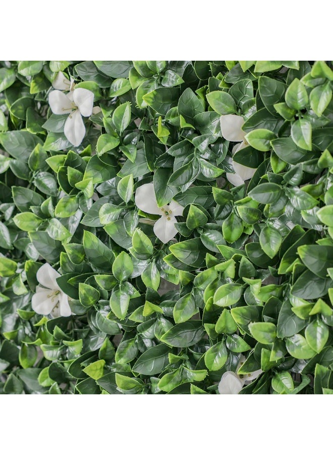 DANUBE HOME Artificial Fence Gardenia Elegant Faux Gardenia Hedge Privacy Screen for Balcony, Garden & Patio UV-Resistant Floral Green Panel for Indoor & Outdoor 100x100 cm - Image 2