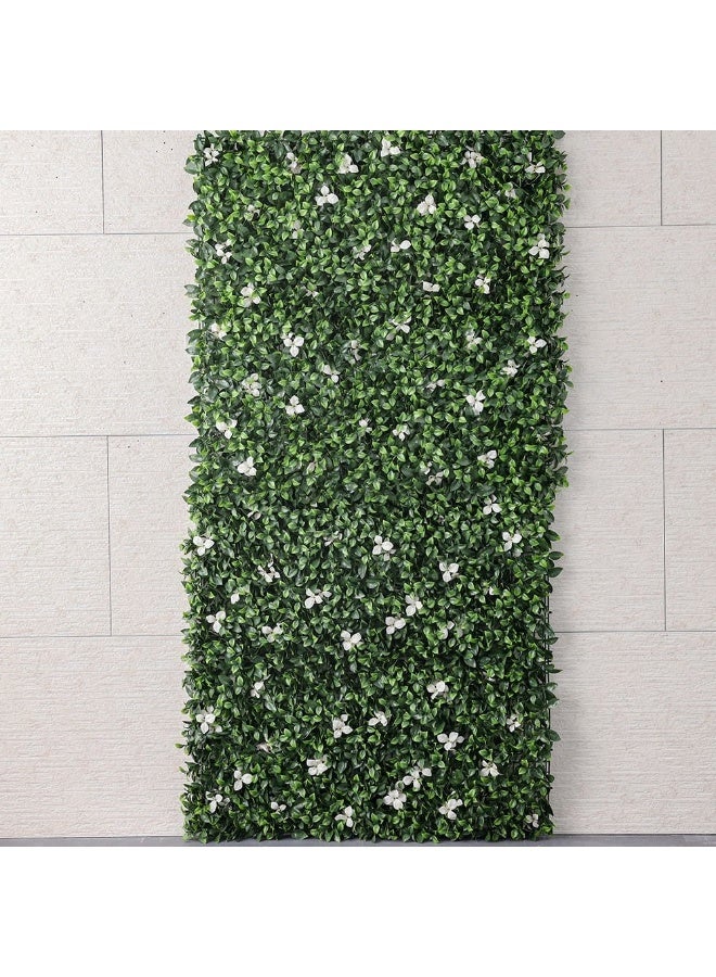DANUBE HOME Artificial Fence Gardenia Elegant Faux Gardenia Hedge Privacy Screen for Balcony, Garden & Patio UV-Resistant Floral Green Panel for Indoor & Outdoor 100x100 cm - Image 1