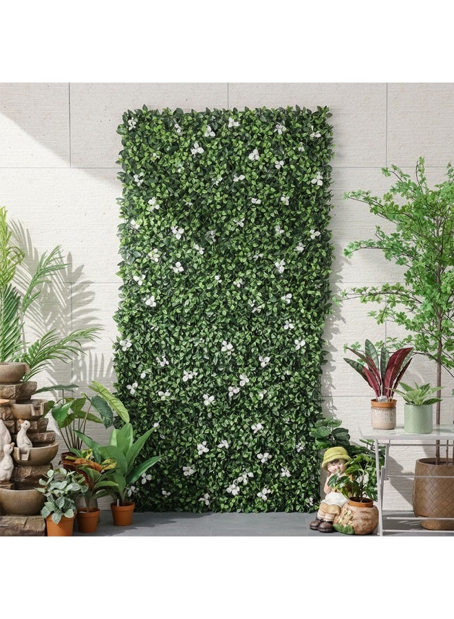 DANUBE HOME Artificial Fence Gardenia Elegant Faux Gardenia Hedge Privacy Screen for Balcony, Garden & Patio UV-Resistant Floral Green Panel for Indoor & Outdoor 100x100 cm - Image 4