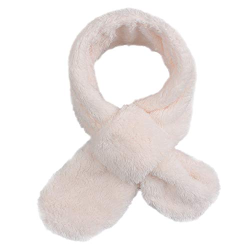 JANGANNSA Fleece Boys Girls Scarf Warm Winter Autumn Kids Collar Scarf Neck Warmer Children Scarf 1-6Y (White Cross) - Image 1