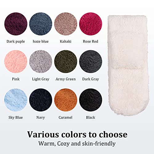 JANGANNSA Fleece Boys Girls Scarf Warm Winter Autumn Kids Collar Scarf Neck Warmer Children Scarf 1-6Y (White Cross) - Image 4