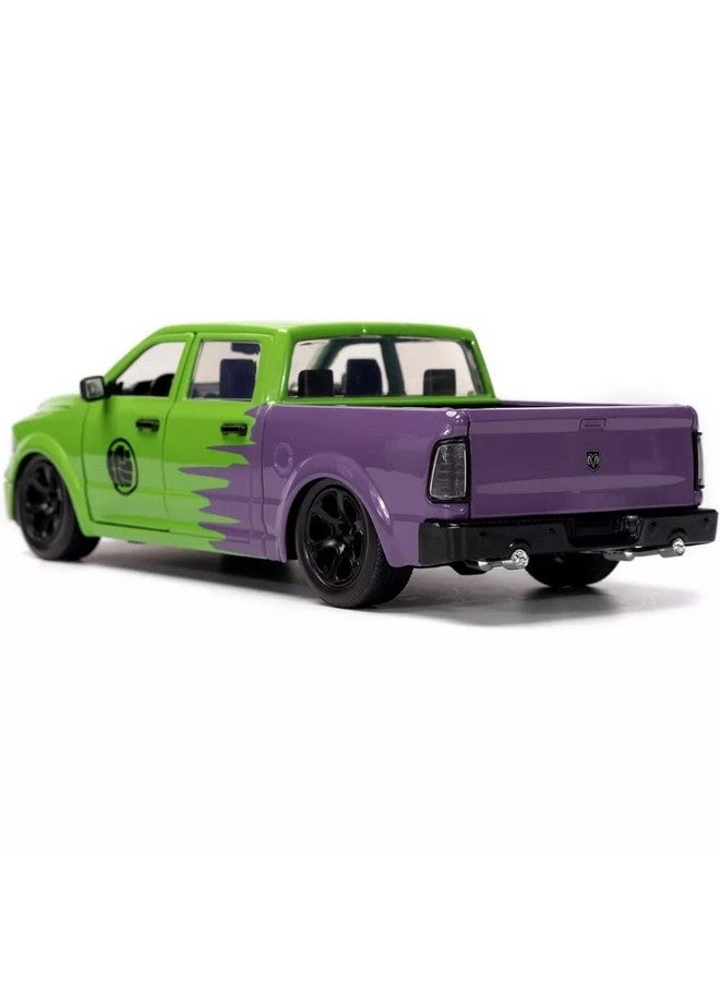 Jada Toys Marvel 1:24 Dodge Ram 1500 Die-Cast Car & 2.75" Incredible Hulk Figure, Toys for Kids and Adults - Image 5
