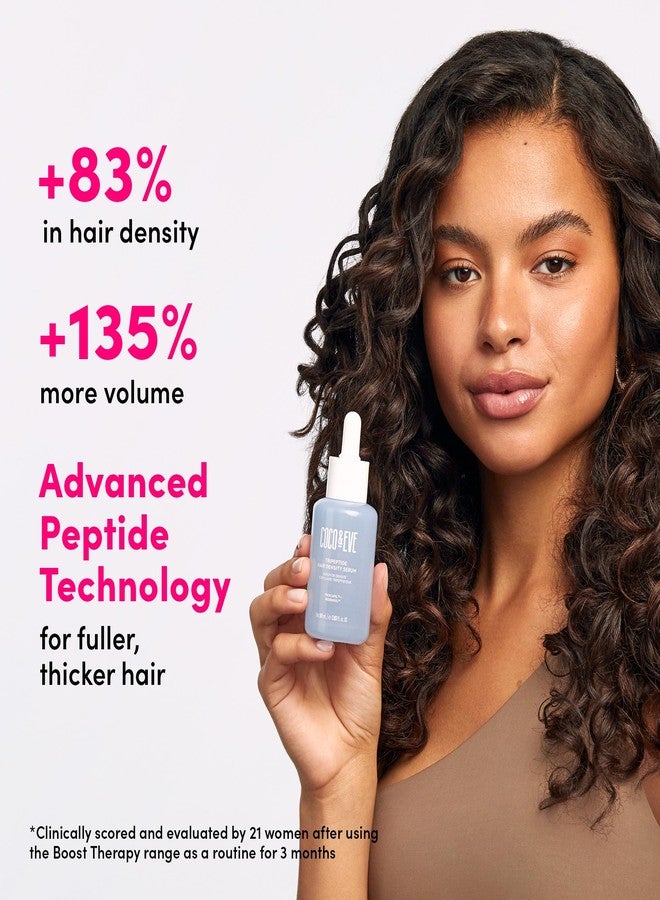 كوكو أند إيف سيروم كوكو آند إيف بوست ثيرابي ثلاثي الببتيد لزيادة كثافة الشعر. لشعر أكثر كثافة وامتلاءً. علاج خفيف لفروة الرأس مضاد لتساقط الشعر، غني بالبيوتين والكافيين لزيادة حجم الشعر وتجديده (60 مل). - Image 3