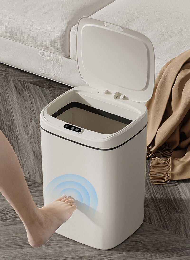 EzzySo سلة مهملات ذكية أوتوماتيكية مع إغلاق صامت - مضادة للروائح، خيارات سعة متعددة 16 لتر مناسبة للمطبخ، الحمام، غرفة المعيشة، المكتب - واجهة شحن مباشرة USB - Image 1