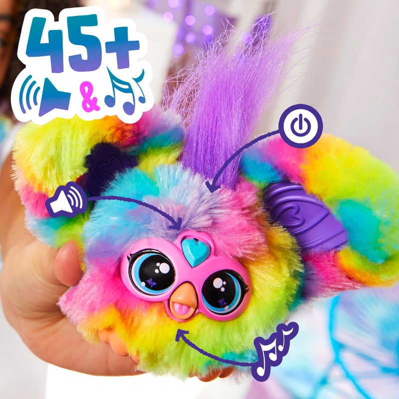 Furby Furblets 2-Pack, Mini Friends Ray-Vee & Hip-Bop, 45+ Sounds Each, Music & Furbish Phrases, Electronic Plush Toys, Rainbow & Pink/Purple, Ages 6+ - Image 3