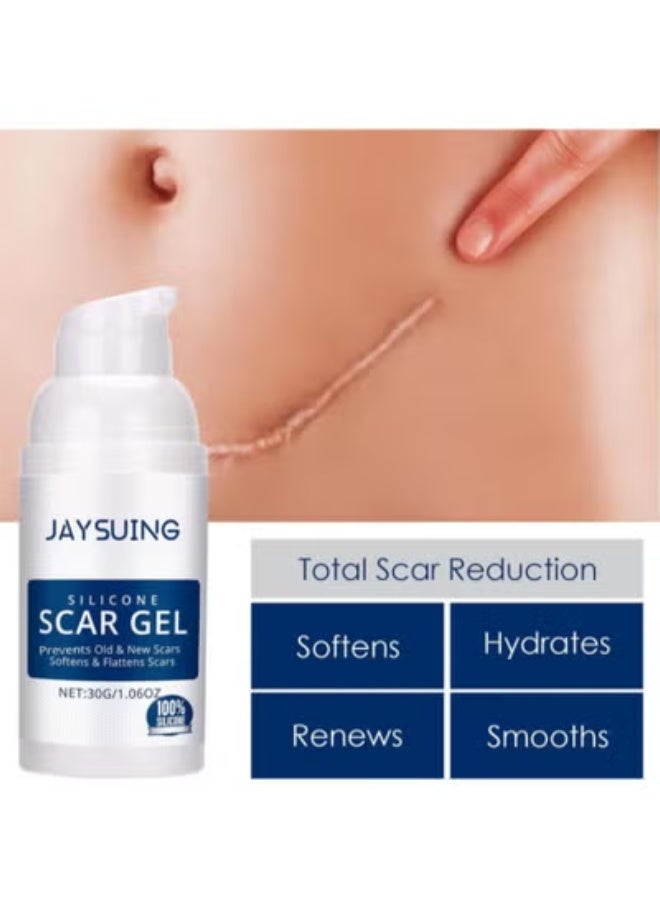 Jaysuing Silicone Scar Gel 30g Scar Cream,Scar Removal,Scar Treatment, Scar Removal Cream for C-Section, Stretch Marks, Acne, Surgery, Effective for Both Old and New Scars - Image 3