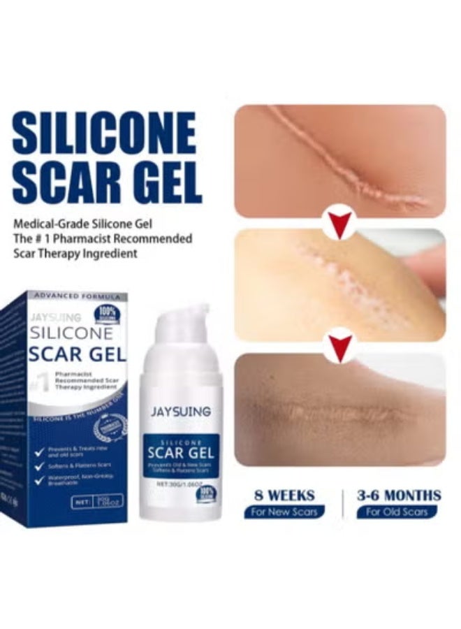 Jaysuing Silicone Scar Gel 30g Scar Cream,Scar Removal,Scar Treatment, Scar Removal Cream for C-Section, Stretch Marks, Acne, Surgery, Effective for Both Old and New Scars - Image 2