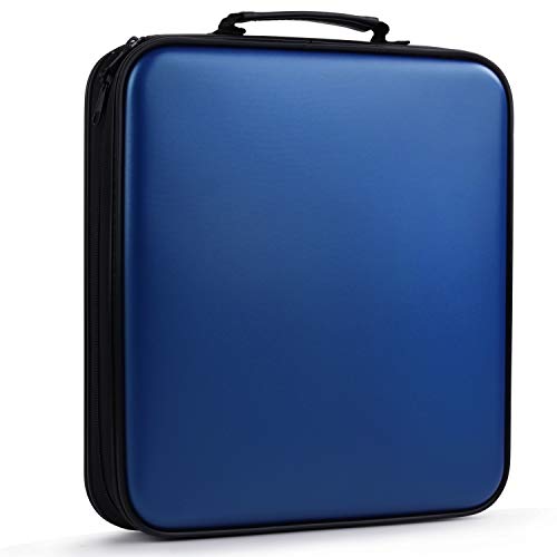 TIMCORR TIMCORR DVD Storage CD Case Holder: 160 Capacity CD Sleeves Black Disc Cases Binder for Car - CD Hard Organizer Box -  - Image 2