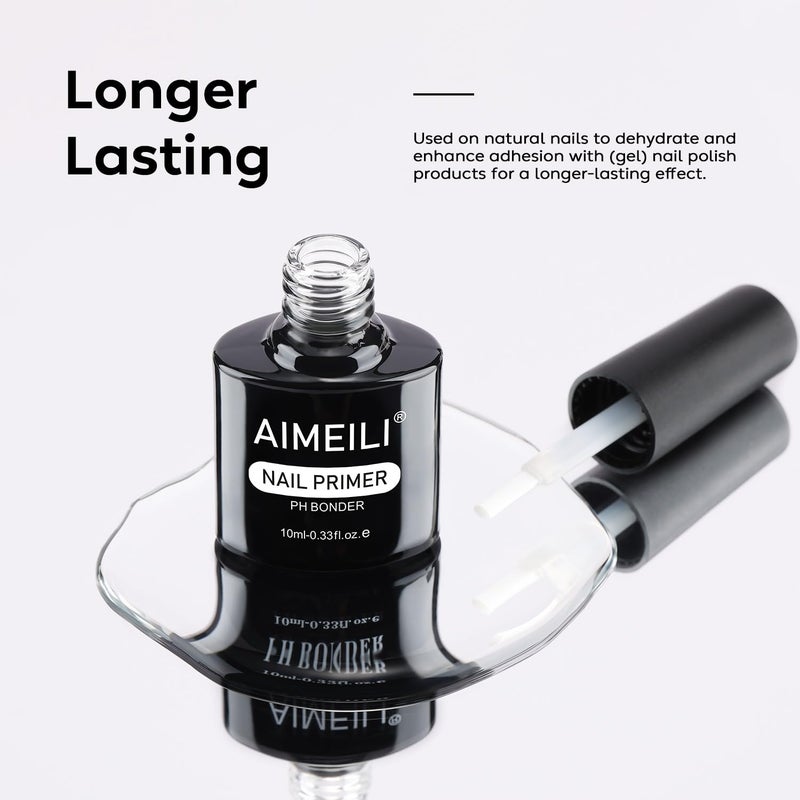 AIMEILI Nail Prep Bond Primer, U V LED Gel Foundation for Acrylic Powder and Builder Nail Gel - Image 3