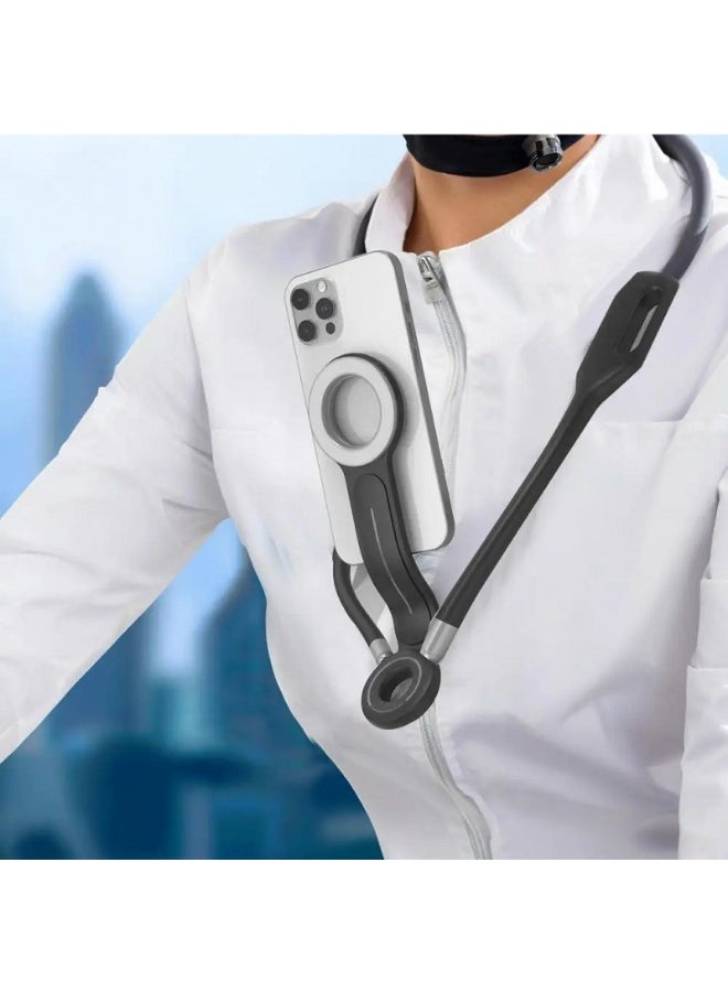 أيرلدوم إيرلدوم NH01 - حامل الهاتف الرقبي المغناطيسي - تعديل بزاوية 360 درجة - استقرار عالي - رمادي داكن - Image 2