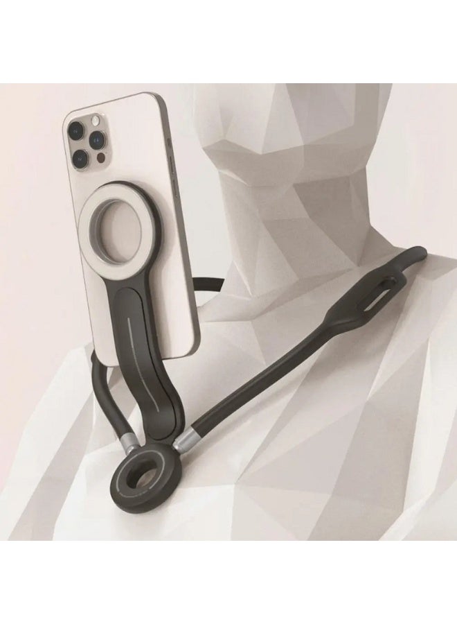 أيرلدوم إيرلدوم NH01 - حامل الهاتف الرقبي المغناطيسي - تعديل بزاوية 360 درجة - استقرار عالي - رمادي داكن - Image 3