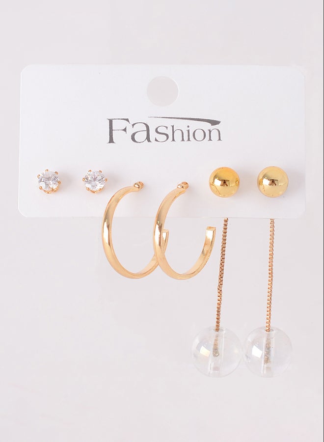 3 pairs earring set with different styles