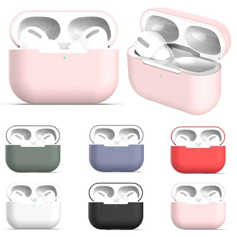 For AirPods Pro Silicone Wireless Earphone Protective Case Cover without Buckle(Grey)