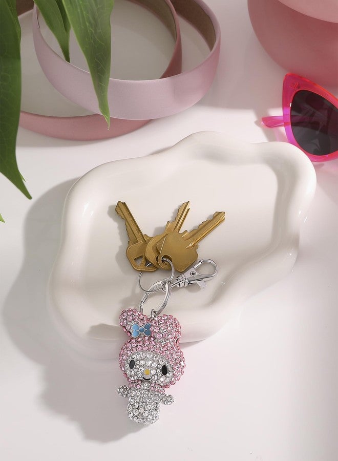 SALLY ROSE Hello Kitty My Melody Keychain Official License, Multicolored Pave Crystal Sanrio Keychain with Lobster Clip - Image 4