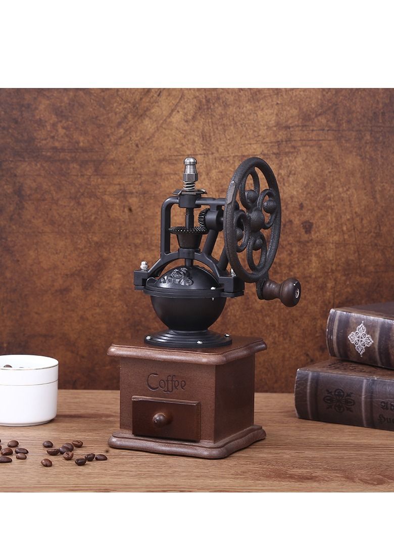 Coffee Retro rocking wheel coffee grinder hand coffee machine - Image 1