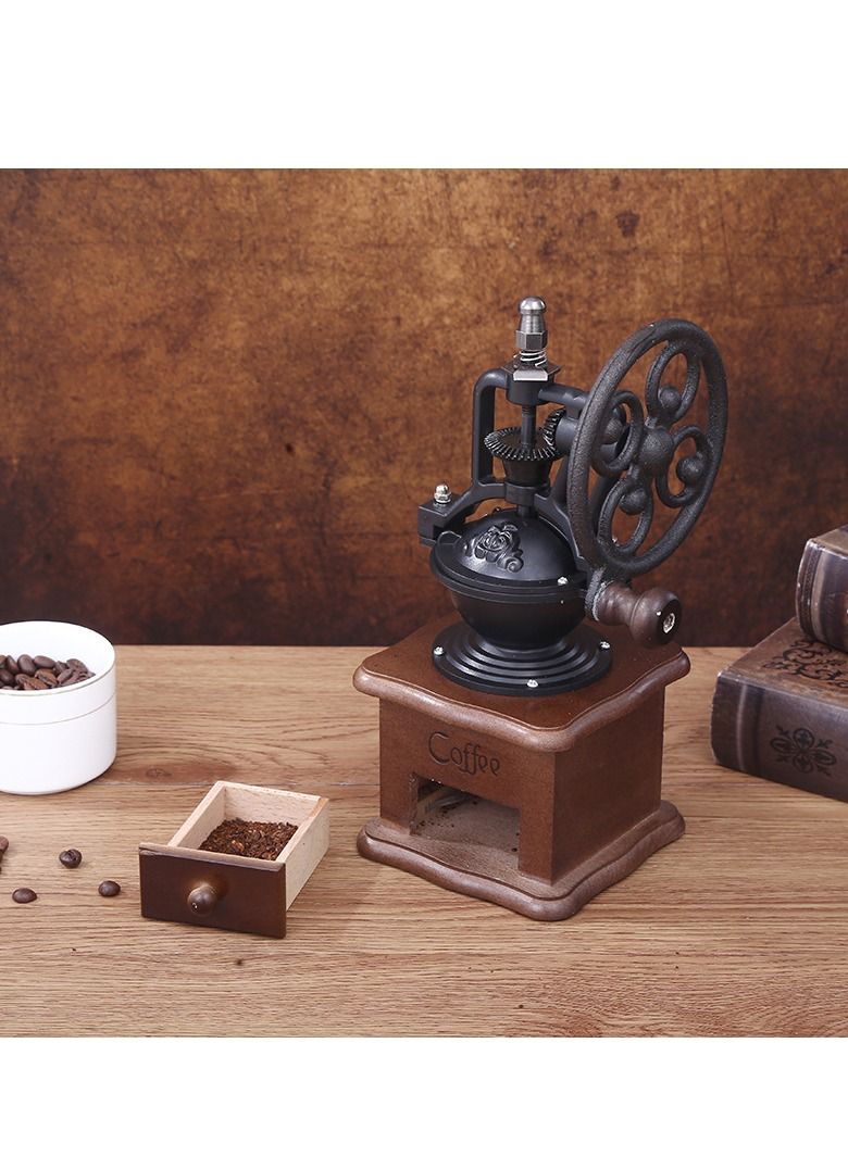 Coffee Retro rocking wheel coffee grinder hand coffee machine - Image 3