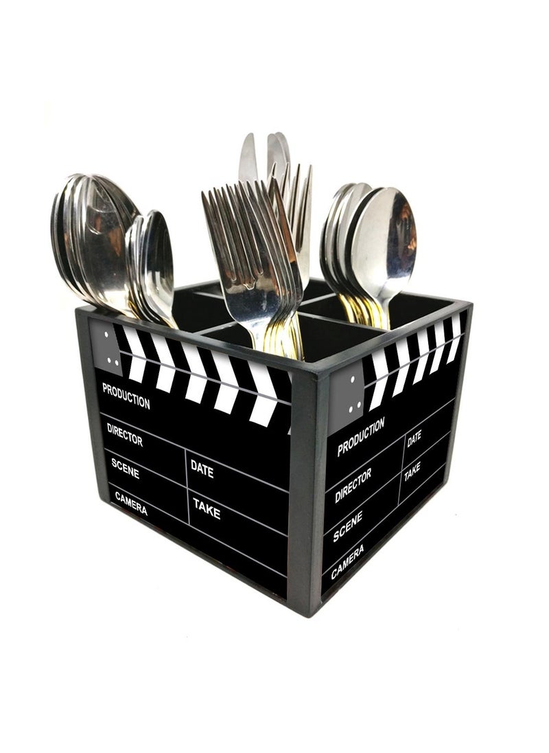 Nutcase Nutcase Designer Cutlery Stand Holder Silverware CaddySpoons Forks Knives Organizer for Dining Table kitchen W575 x H 425 x L55 Filmy  - Image 1