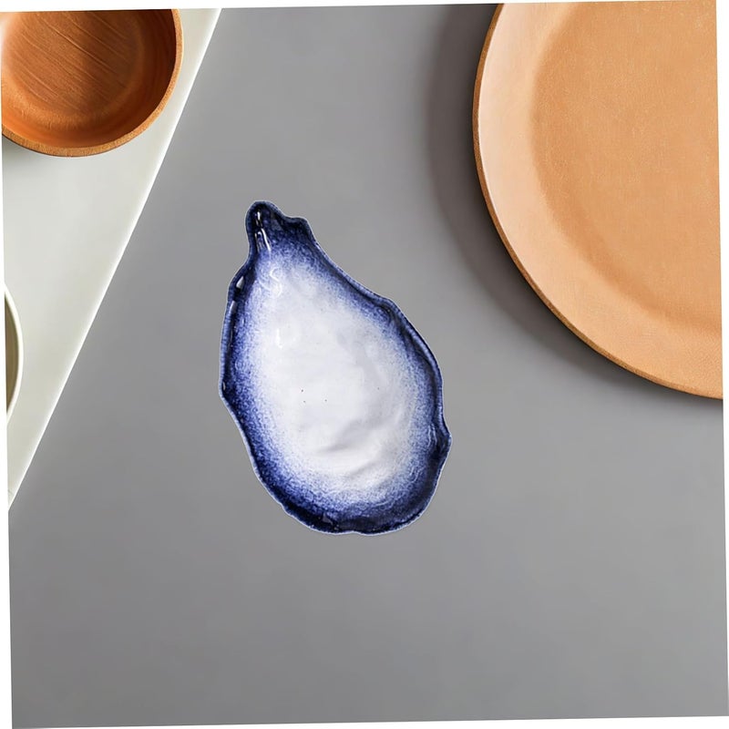 ABOOFAN Oyster Shell Serving Plate 7.5-inch Porcelain Salad Fruit Dish Multi-function Food Tray for Household and Restaurant Use - Image 5