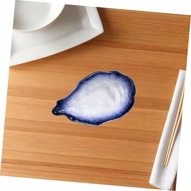 ABOOFAN Oyster Shell Serving Plate 7.5-inch Porcelain Salad Fruit Dish Multi-function Food Tray for Household and Restaurant Use - Image 4