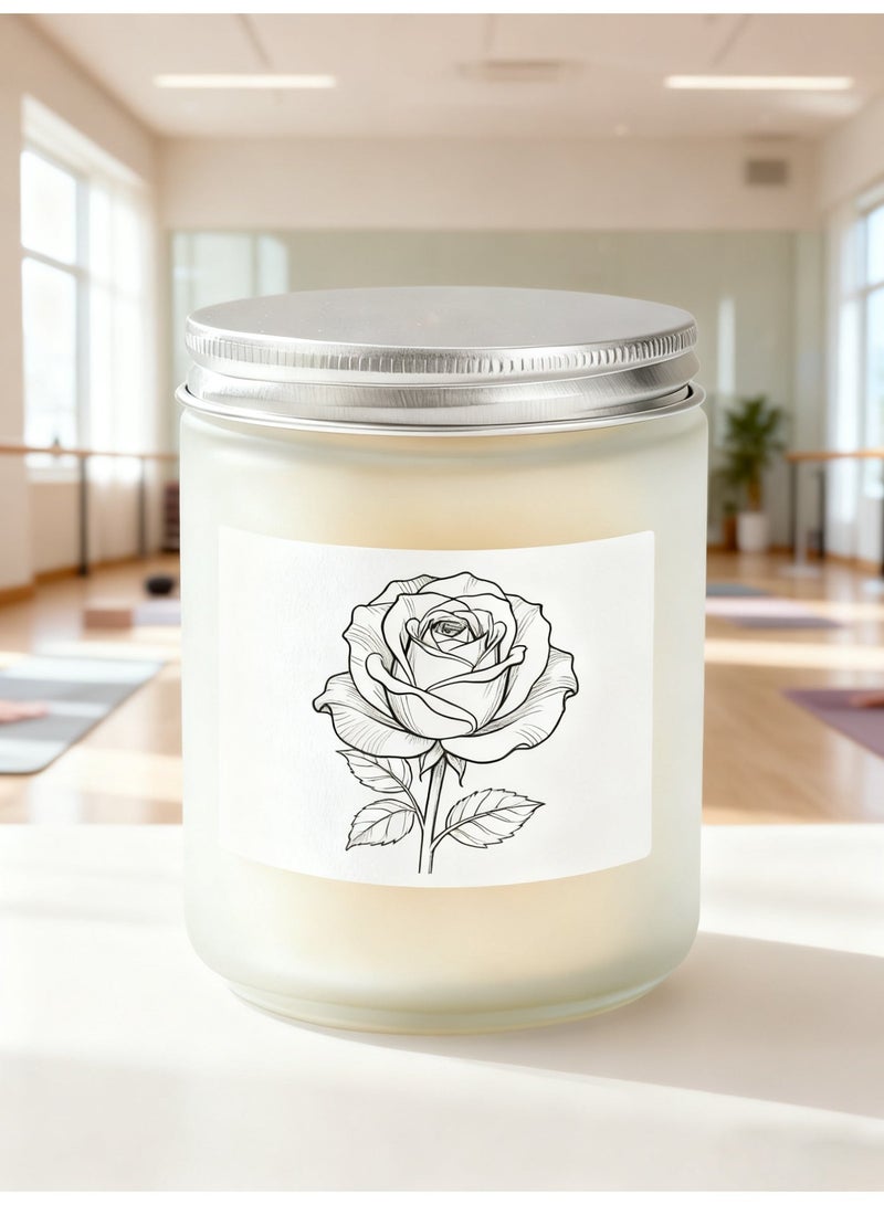 شموع روز معطرة ، 70 أوقية 50 ساعة تدوم شمعة العطرية ، مجموعة هدايا الشموع للنساء ، مثالية لهدايا أعياد الميلاد - Image 5