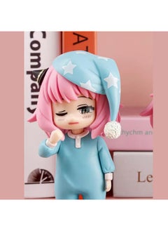 Blue Aura Blue Aura Anya Forger Action Figure Height-13cm Collectible Multicolour PVC | Anya Blue Nighsuite Eye Blink  - Image 3