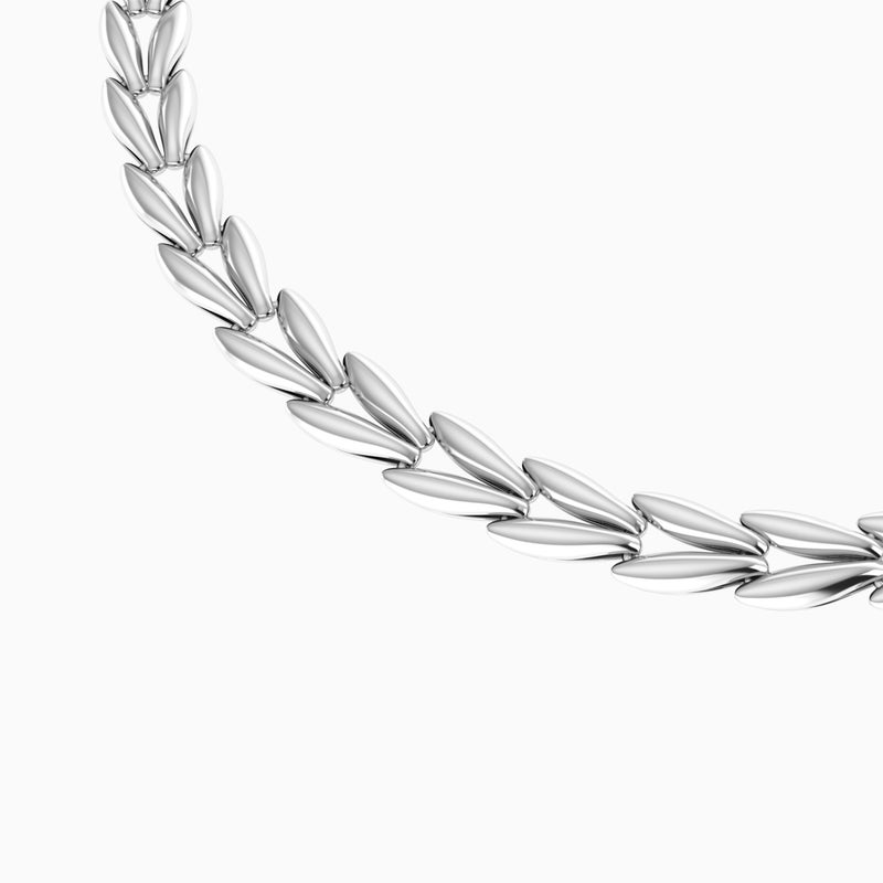 Waves by L'azurde Waves Braided Chain Bracelet In Silver - Image 4