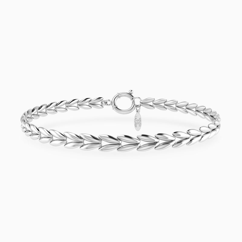 Waves by L'azurde Waves Braided Chain Bracelet In Silver - Image 1