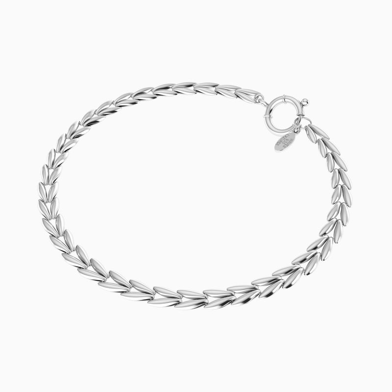 Waves by L'azurde Waves Braided Chain Bracelet In Silver - Image 3