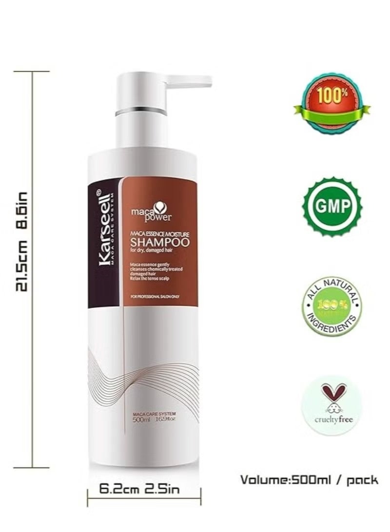 Karseell مجموعة شامبو وبلسم زيت الأركان – إصلاح عميق واستعادة للشعر الجاف والتالف والمعالج بالألوان – غنية بزيت الأركان المغربي لترطيب مكثف وتغذية - Image 5