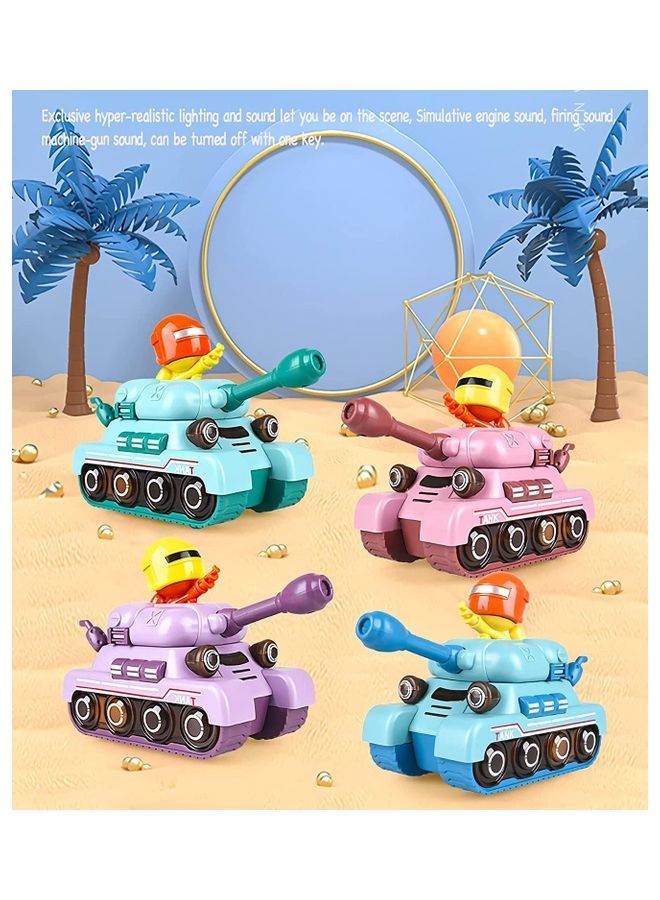 NIBEMINENT Tank Toy With Light & Sound Red 14x10cm - Image 5