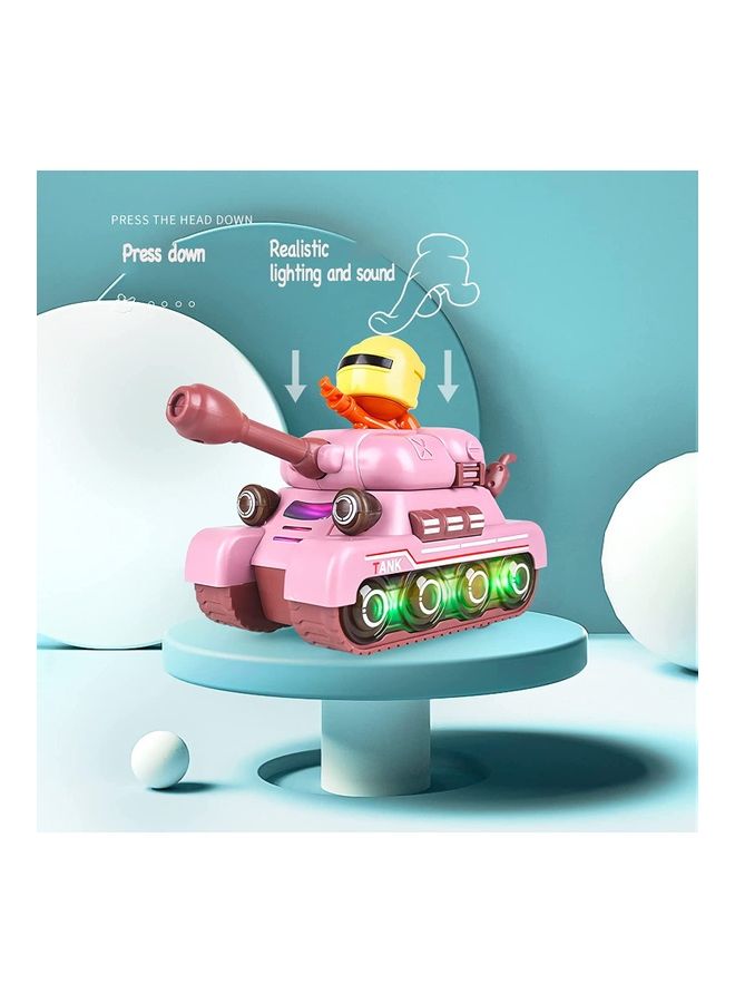 NIBEMINENT Tank Toy With Light & Sound Red 14x10cm - Image 3